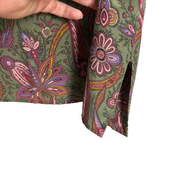 Vintage Casual Corner Annex Dress 100% Silk Floral Paisley Sheath Boho Size 12 - Picture 8 of 13
